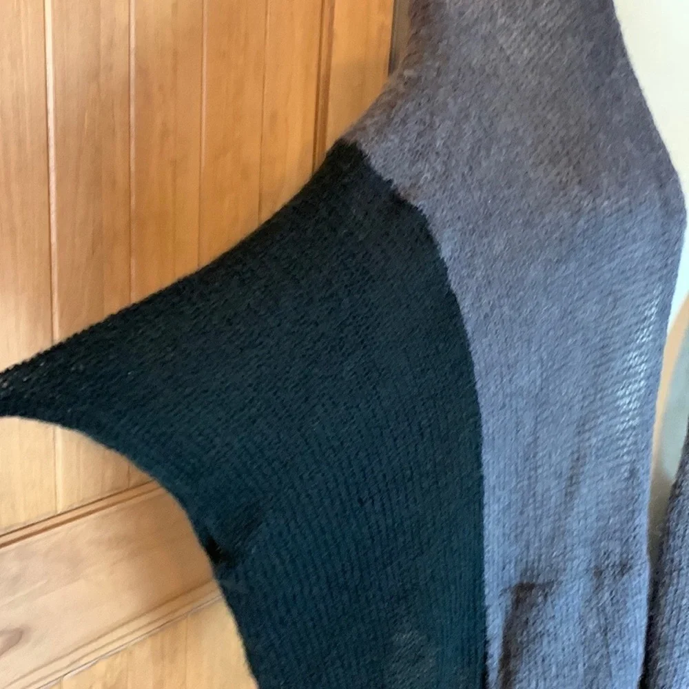 Wooden Ships Hailey Cardi Gunmetal gray and black Medium / Large New